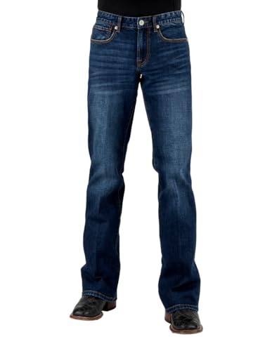Blue Cotton Blend Mountain Rocker Jeans by Stetson