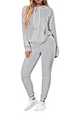 Photo Gallery fixmatti donne pullover felpa con cappuccio tasche pantaloni della tuta sport jogger tuta, 01-grigio, small Photo Gallery fixmatti donne pullover felpa con cappuccio tasche pantaloni della tuta sport jogger tuta, 01-grigio, small