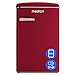 MEDION Retro Kühl-Gefrierkombination (95L Kühlschrank, 13L 4 Sterne Gefrierfach, 108 Liter Nutzinhalt, LED Innenbeleuchtung, Stufenlose Temperaturregelung, MD 37790) rot