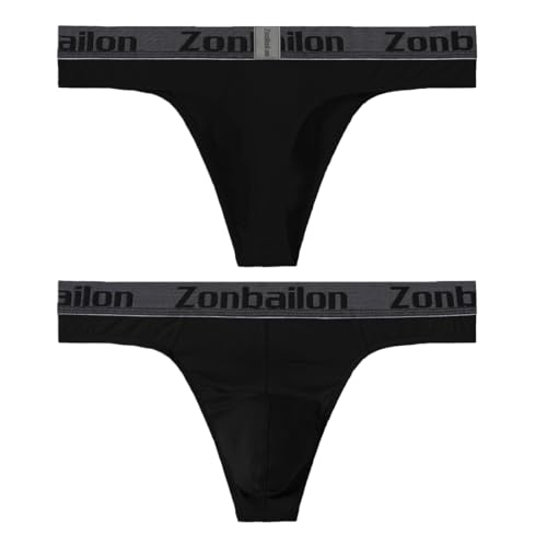 JINSHI Men's Bamboo Viscose Thong Sexy T-back Mens Underwear Low Rise Stretch Tagless Underwear Multi M L XL XXL