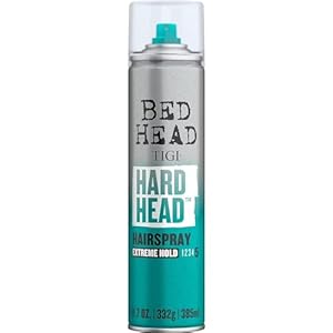 Bed Head TIGI Hard Head Hairspray for Extra Strong Hold – For All Hair Types – With Instant Dry & Natural Shine – Use on Dry Hair – Premium Hair Care Products for Women & Men – 11.7 oz (7 Pack)