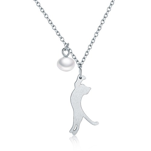 Colliers pendentif chaton en argent 925 le cadeau d'anniversaire parfait pour femme et fille
