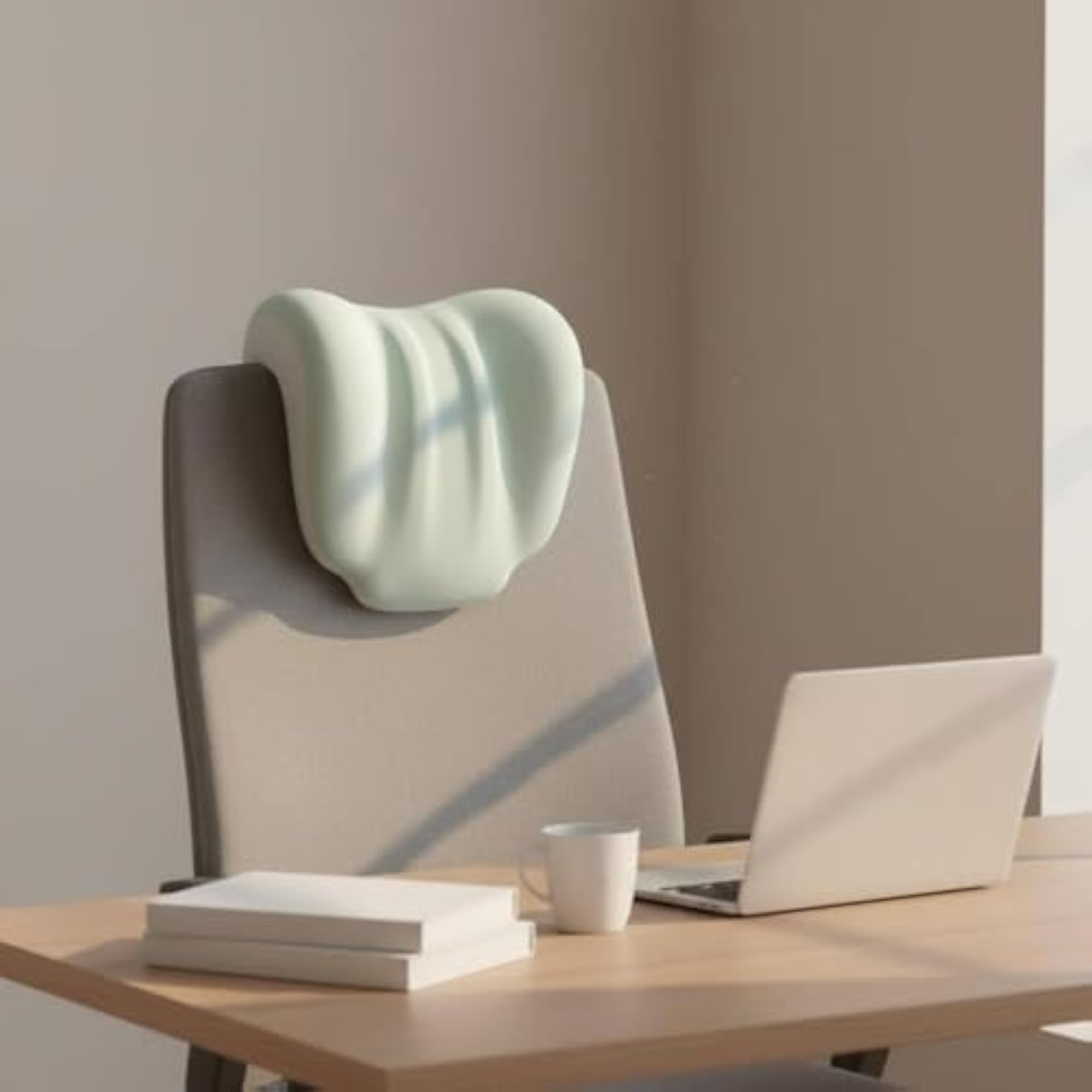 Ergonomic Office Chair Neck Pillow, Double Gray