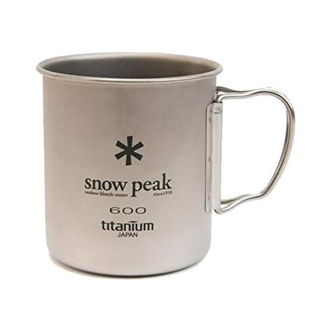 Snow Peak Titanium Single Wall Cup 600,Silver Cover