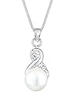 Klassische Perlenkette aus 925 Sterling Silber. Länge 45 cm