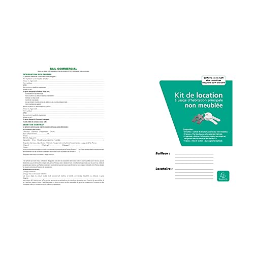 Dossier location commerciale Exacompta 47E et kit bail non meublé 41E - 2