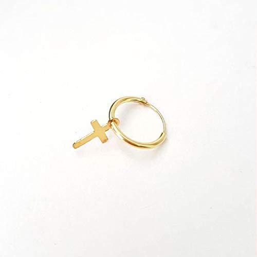 Miniatura 3 de Cross Daggle hoop earrings Gold cross earrings Minimal earrings Dainty Cross Earrings Huggie earrings 14K Gold Filled Earrings Christmas gift