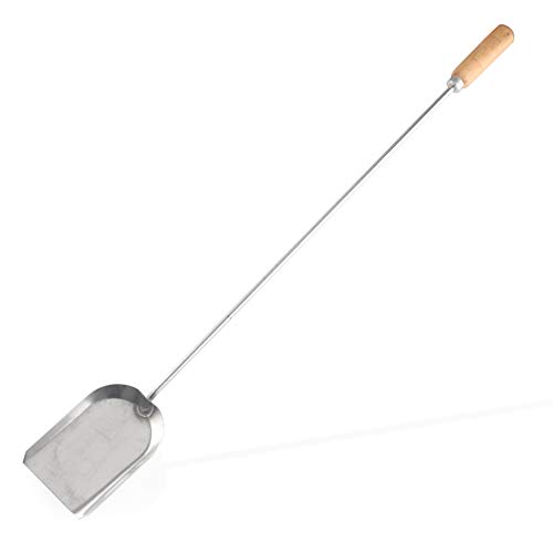 Super Leader 30-Inch Long Ash Fireplace Shovel, Stainless Steel, Silver,