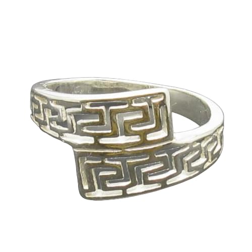 Bague argent 925 véritable méandres anti-ternissement fait main
