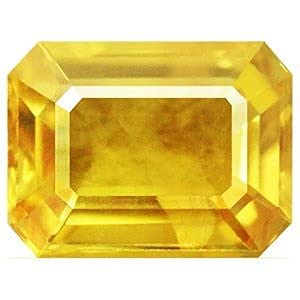 AAAA+ Gemstone Yellow Sapphire Pukhraj 7.00 Ratti GGTL Certified from Sri Lanka (Ceylon) Natural Original (Lab - Approved) Square Shape AAAA+ Gemstone Excellent Square Cut-image-20