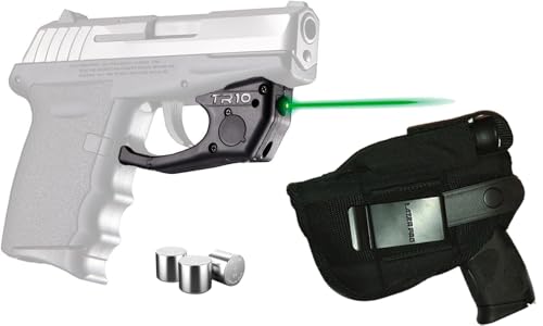 Laser Kit for SCCY Gen 1 & 2 CPX-1 DVG-1 CPX-2 CPX-3 CPX-4 Without a Rail, Includes ArmaLaser TR10GS / TR10-G / TR10G Green Sight, Tactical LASERPRO® Holster & 2 Extra Batteries