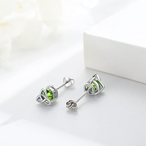 MEDWISE 925 Sterling Silver Round Birthstone Stud Earrings for Women Birthday Jewelry Gifts for Daughter Mother Women2