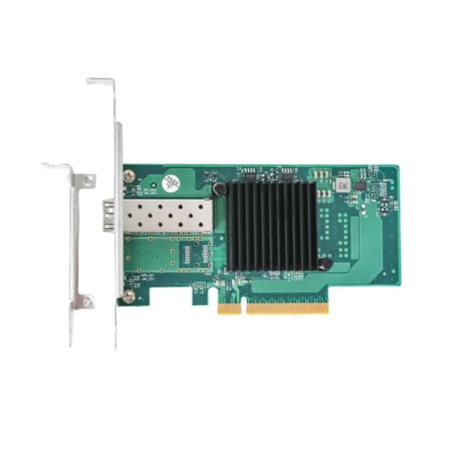 QSFPTEK 10G SFP+ Tarjeta de Red para Intel X520 DA1, 10Gb Single SFP+ Port Ethernet PCIE Express Tarjeta de Red with Intel 82599EN Chip, PCIe 2.0x8, LAN Nic Adaptador para Windows 7/8/10/Linux/Vmware