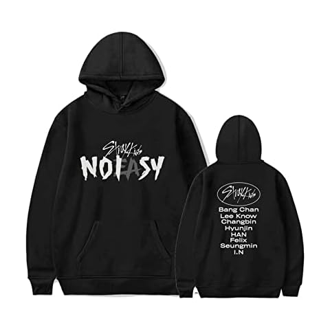 Flyself Womens Teen Girls Hoodies Kpop Stray Kids Album Noisy NOEASY Hooded Sweatshirt Pullover Jumper Casual Hoody with Kanga Pocket Felix Seungmin Jeongin Jisung Minho Woojin Cover