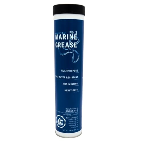 Liquid-O-Ring Multipurpose Marine Grease – for Boat Trailer Wheel Bearings, Non-Melting, Salt Water & Salt Fog Resistant, Heavy Duty NLGI #2, Made in USA (14oz Cartridge)