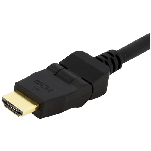StarTech.com 6ft Swivel HDMI Cable, 4K High Speed Rotating HDMI Cord, 4K 30Hz UHD HDMI, 10.2 Gbps, HDMI 1.4 Video, HDCP 1.4 - Image 3
