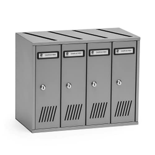 Mondo Viro - Buzones de condominios de chapa galvanizada para exterior e interior con placa de identificación (56 x 23 x 33 cm, 5)