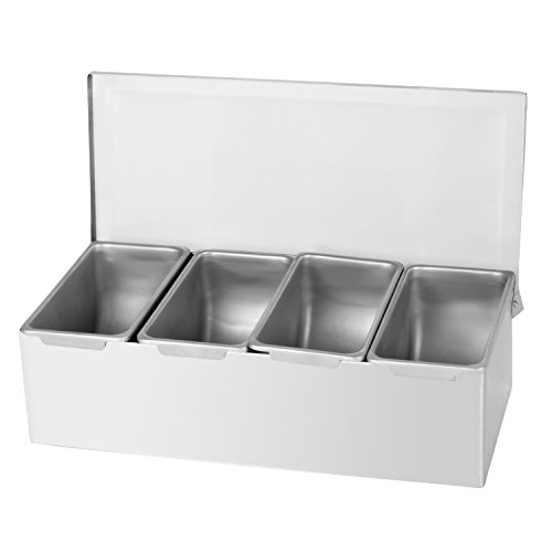 Excellante 4 Section Stainless Steel Condiment Compartment