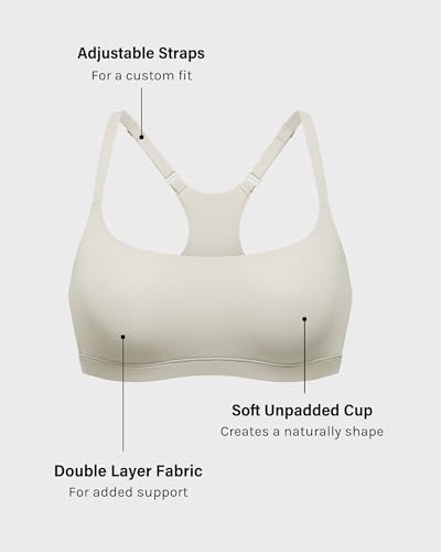 Image of INLYRIC Women's Inbarely Soft Racerback Bralette - Wireless Full Coverage No Padding Unlined Bralette