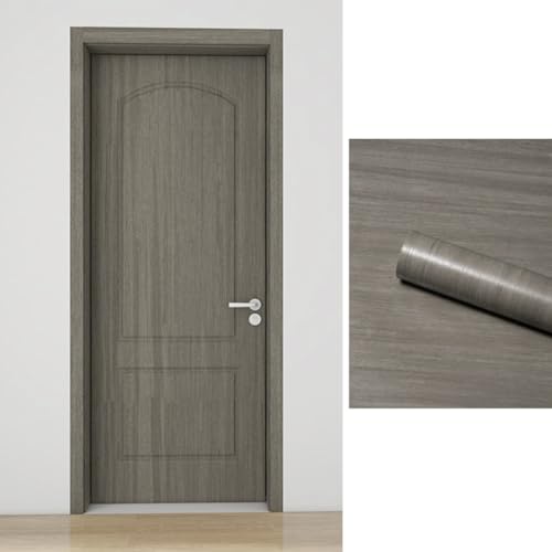 壁紙シール 木目調 接着剤付き ドア用シール 粘着式 家具用リメイクシート北欧 防水 防湿 幅40/60/80/120cm ×長さ2/3/5m DIY 台所 玄関 ドア 扉 テーブル 流し台 家具 (80*300cm,清葉色)