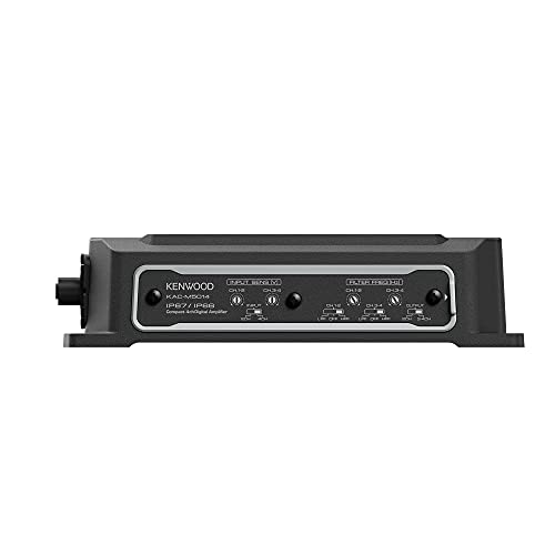 KENWOOD KAC-M5014 4-Channel Compact Digital Amplifier (600W) for Car, Marine, UTV & Motorsport Vehicles, Solid Corrosion-Resistant Aluminum Chassis, IPX6, IPX7 & IP6X Certified and Vibration-Proof - Image 3