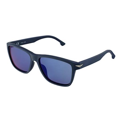 Police SPLB38E Gafas, Matt Blue, 56 para Hombre
