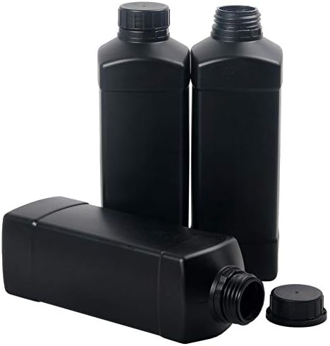 3x 1000ml Darkroom Chemical Storage Bottles Film Photo Developing Processing 1L