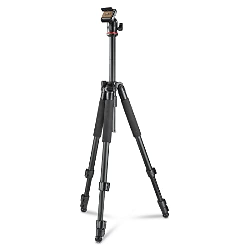 Image of Hama 163 inch Tripod with Ball Head & Leveling Device, Aluminum Tripod, Photo Tripod for SLR /DSLR and System Cameras, Maximum Operating Height: 5.34 Feet. with Load Capacity 4Kg.