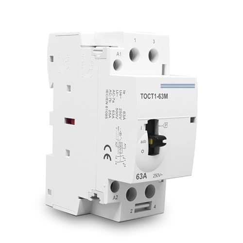 Contacteur modulaire AC 2P 63A pour rail DIN domestique