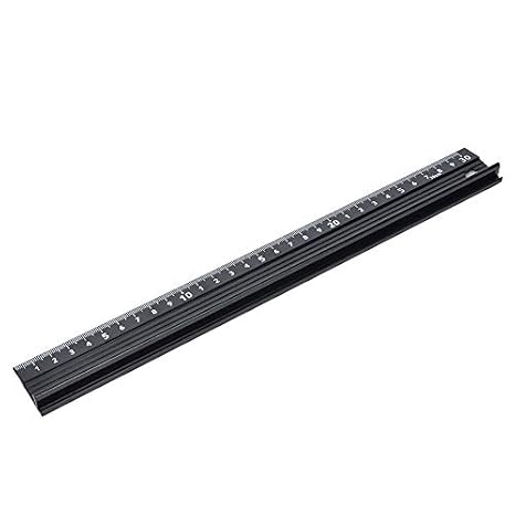 Safety Ruler with Guard, Cutting Ruler L Type Aluminum Alloy Measuring Tool Hardware Accessory for Length Measurement(L Type 30cm)
