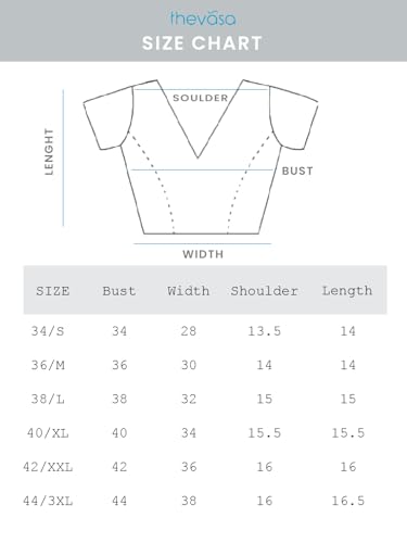 Image of Thevasa Women's Everyday Divine Depth V Neck Half Sleeves Blouse