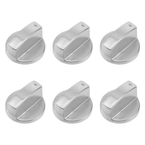 Vaguelly Perilla de Estufa de Gas Empotrada 6 Piezas Aleación de Zinc Duradera Control Giratorio para Cocina Accesorios de Cocina