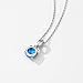 Michooyel Blue Opal Pendant Necklace 4 Prongs Setting Solitaire Gemstone Necklace Fine Jewelry For Women