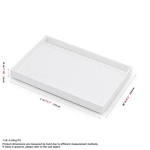Oirlv PU Leather Jewellery Tray Stackable Jewellery Storage Tray Jewellery Trays for Necklace Pendant Long chains Display and Organiser - Image 4
