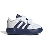 adidas Unisex - Bimbi 0-24 Grand Court 2.0 Shoes Kids, Ftwr White/Dark Blue/Dark Blue, 21 EU