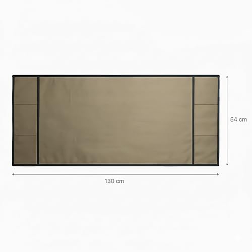 Image of Refrigerator Single Door Waterproof, Dustproof, Refrigerator Top Cover, Protective Cover for Fridges with Extra Storage Space Nylon Top cover with 6 Storage Pockets ( Brown, 130 x 54 cm )