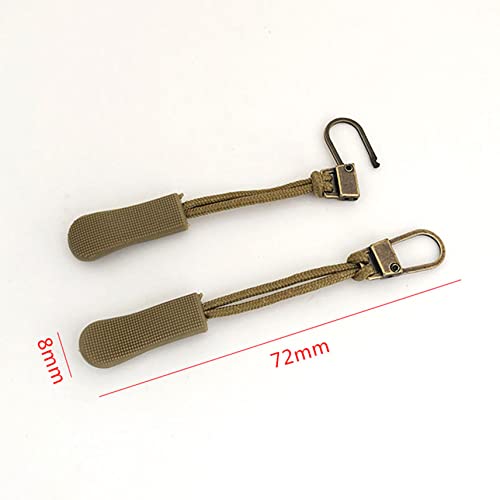 Cremallera, cordón de tracción de cremallera, tirador de repuesto de cremallera, 10 piezas de tirador deslizante de cremallera, cabezal de cremallera extraíble, kit de reparación instantánea de cremal