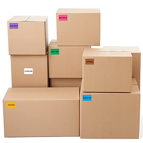 Rectangular Colored Labels Stickers 3 X 2 Inch, Large Color Coding Labels In 10 Assorted Colored Name Tags Moving Labels (500 Pieces) #TOP4