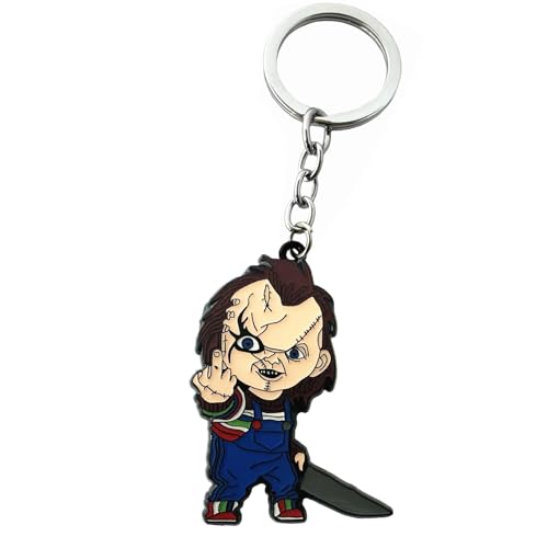 DEZHAN Horror Halloween Keychain, Zinc Alloy Key Chain for Women