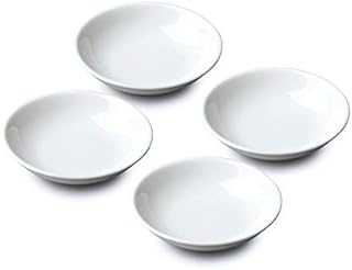 WM Bartleet & Sons 1750 TSET172 Set of 4 Porcelain Mini Sushi/Soy and Condiment Sauce Dishes 10cm  White