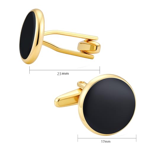 Image of Cufflinks for Men Classic Wedding Business Shirt Cuff Links Set Gifts with Box