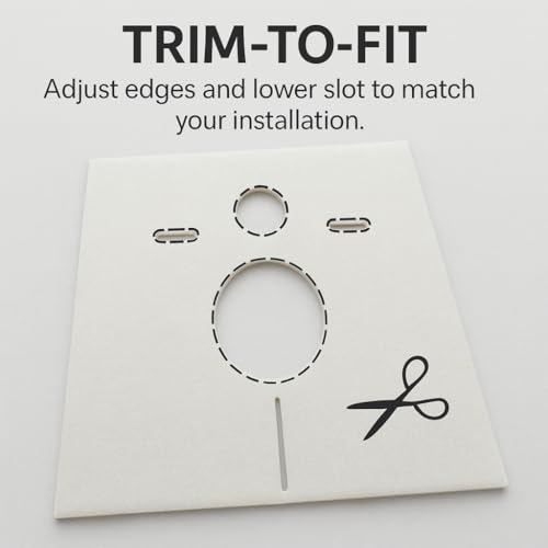 Sound Insulation Gasket Mat for Wall-Hung WC Frames – Compatible with Geberit & Grohe – Polyethylene Foam Under-Pan Gasket – Trim-to-Fit – Reduces Noise & Vibration