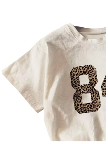 Image of SOLY HUX Girl's Number Graphic Tees Short Sleeve Crew Neck T Shirt Y2k Summer Tops