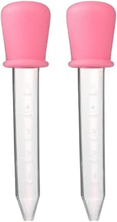 Mini Baby Silicone Baby Medicine Feeder Dropper Graduated Pipette Liquid Food Dropper (5 ml) (Pack of 2, Pink)
