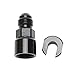 Edelbrock 644123 EFI Adapter Fitting -6 An Male To 3/8" Sae Quick DiSConnect Female SCrew Type Blk Anodized Finish