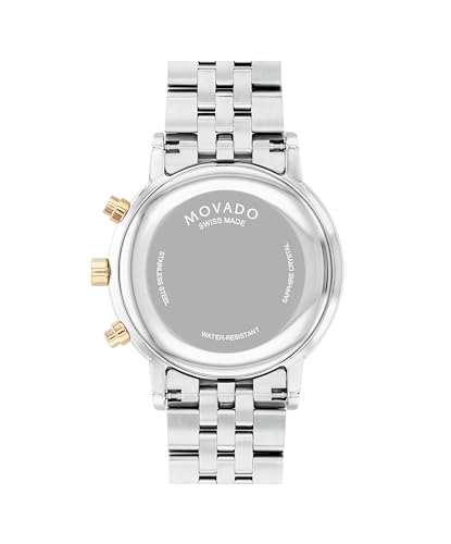 Movado Museum Classic Men's Watch - Swiss Quartz Chronograph Movement, Stainless Steel Link Bracelet - 3 ATM Water Resistance - Classic, Luxury Fashion Timepiece for Him - 42mm3