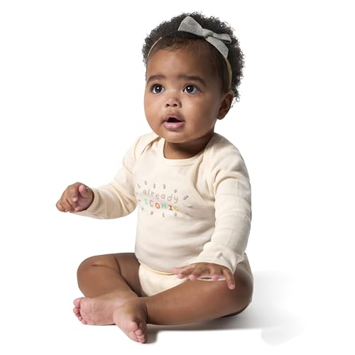 Image of Onesies Brand Unisex Baby 6-Pack Long Sleeve Bodysuits - Breathable Cotton One-Piece Outfits for Newborns & Infants