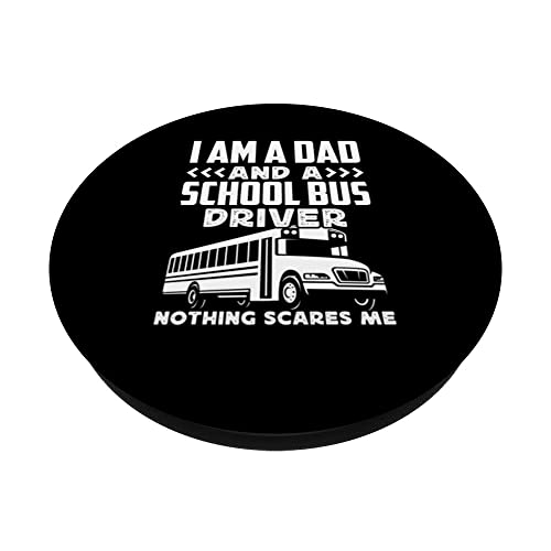 School Bus Driver Appreciation Funny Bus Driver Accessories PopSockets Swappable PopGrip, Black - Image 2