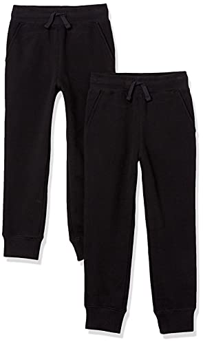 Photo 1 of Amazon Essentials Boys and Toddlers' Fleece Jogger Sweatpants, Multipacks 2 Black XX-Large