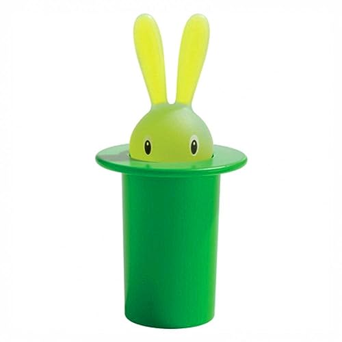 Palillero Dispensador Caja contenedora de mondadientes de conejo con diseño de autoelevación, caja de almacenamiento de palillos de dientes for oficina Palillos de Dientes Titular ( Color : Green )